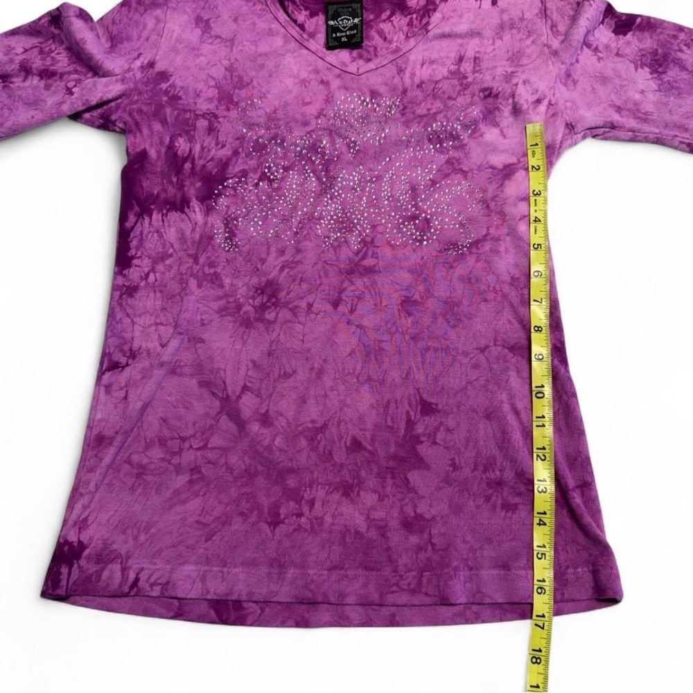Vintage Y2K Sledge USA Rhinestone Embellished T-Shirt Top Juniors XL Grunge - Picture 8 of 8